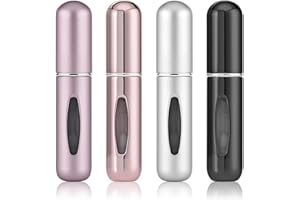 OBSGUMU 4pcs Mini Perfume Travel Bottle, Perfume Atomiser Refillable, 5ML Spray Bottles, Portable for Travel Holiday, Outdoor Activities and Business