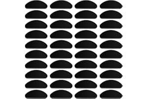 FODLON 20 Paia Naselli per Occhiali Silicone, Naselli Adesivi per Occhiali, Antiscivolo Nasello Autoadesivi Cuscinetti di Naso Adesivo in Silicone Fermaocchiali, Naselli Sottili per Occhiali da Sole (Nero)