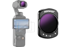 NEEWER Filtre ND2-32 Variable Compatible avec DJI Osmo Pocket 3, Filtre ND réglable magnétique 1-5 arrêts limités, Accessoires pour caméra, Verre Optique HD, Comprend 2 protecteurs d'écran LCD