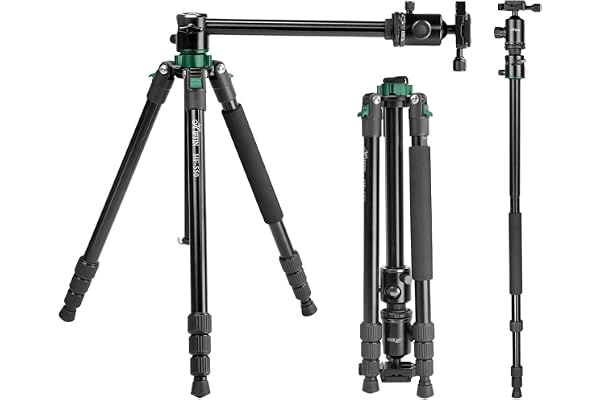 HIFFIN HF-550 Professional Aluminum Tripod & Monopod with 165CM Max Height Swivel Ball Head, 4-Section Adjustment, 7kg Load Support Perfect for DSLR & Video Camcorders