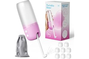 ZEY LUXE Upgraded Electric Portable Bidet 230ml – Peri Bottle for Women with 3 Pressure Modes, 8 Nozzles, 180° Rotating Head – Rechargeable Travel Hygiene Sprayer (B30-Purple, 230 ML)