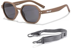 Maesy Kinder Sonnenbrille für Kleinkind und Baby - 1-3 Jahre - UV400 Polarisierter Schutz - Flexibler und Biegsamer Rahmen - Verstellbares Gummiband - Sichere und Bequeme Kindersonnenbrille - Yana