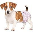 Mumoo Bear Disposable Pet Diapers Female Dogs Super Absorbent Soft Heating Pee Liners S Including 16Count Puppy Cats (Pink)