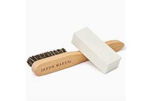 Jason Markk Suede Cleaning Kit, Shoe Cleaner, Trainers Care, 2-Piece Set, Brush & Stain Eraser, Ideal for Footwear, Safe for Leather, Suede, Nubuck, Cotton, Knits