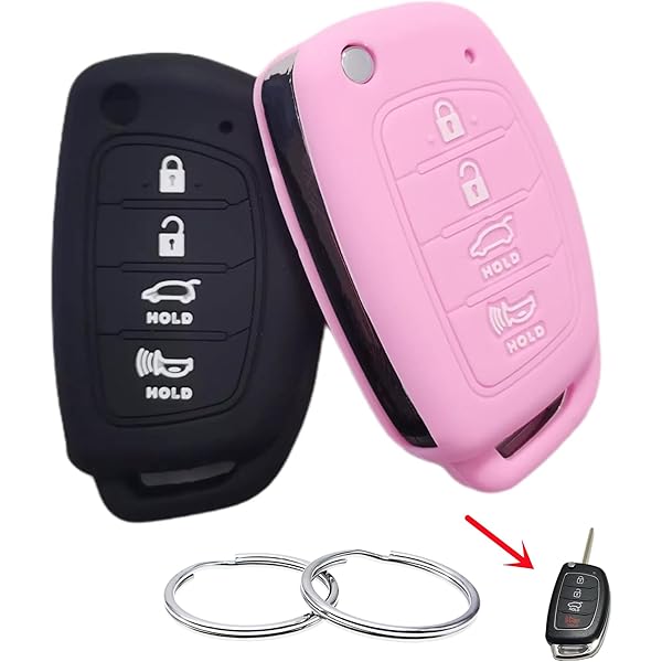 Smart Key Cover 2-Pack Hyundai Key Fob Covers - Silicone Protection Case For Ioniq 6, Tucson, Santa Fe & More 2025 Hyundai Elantra Key Fob Cover