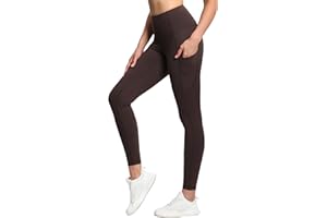 THE GYM PEOPLE Thick High Waist Yoga Pants with Pockets, Tummy Control Workout Running Yoga Leggings for Women