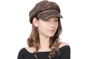 Comhats Womens Newsboy Cap Ladies Wool Peaked Beret Hats Baker Boy Cabbie Cap Winter Autumn Hats