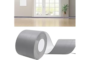 DIKARIYA Rodapies Autoadhesivo Gris, 6M Rodapie PVC Rodapie Adhesivo Rodapié Flexible y Blanda, Zócalo Autoadhesivo Cocina, Embellecedor Encimera Cocina, 50 x 20mm Rodapie Apto Para Cocina y Baño
