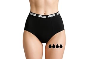 NOBLOOD Bragas Menstruales absorbentes = 2 tampones - Lavables - Algodón - Ecológicas - Menstruación - Bragas de reglas Flujo Periódico de moderado a abundante - Incontinencia - Protección de Fugas de Orina