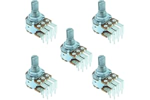 SWITCH ELECTRONICS 100K Logarithmisches Stereo, rechtwinklig, PCB, 16 mm Potentiometer, 5 Stück