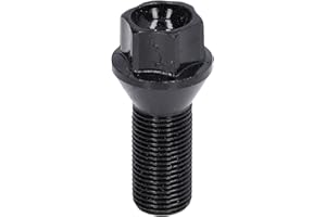 KUULEYN Bullone ruota,Dado bloccaruota,M14x1.25 Bullone Dado Ruota Prigioniero Nero Parte di Ricambio Per BMW Serie 1 Serie 2 Serie 3 Serie 5 Serie 7 Serie X1x3x5x6 bullone ruota bmw x1 f48