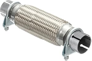 MOCNT Flexibles Auspuff Rohr mit 2 Schellen 42mm X 200mm/300mm Auspuff Flexrohr Auto Flexibles Auspuffrohr Edelstahl Flexibles Reparaturrohr Abgasrohr Wellrohr Hosenrohr