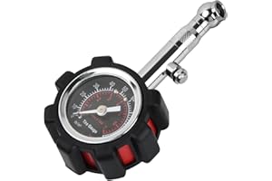 Dokeno Ciśnieniomierz w oponach, skalibrowany, analogowy, 0-100 psi, mechaniczny miernik ciśnienia w oponach z tarczą 1,5", precyzyjny miernik ciśnienia w oponach, do motocykli, samochodów, SUV