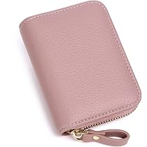FFpaw Small Wallet For Women - PU Leather RFID Blocking Tri-fold Wallet With Zipper Coin Purse, Pink