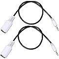 BTFO 2pcs Adaptateur MIDI Type-A vers Jack 3,5mm, 35,5cm Câble Dérivable MIDI Femelle vers Jack TRS 3,5mm Mâle Convertisseur Audio pour Claviers Synthétiseurs Stations Travail Audionumériques