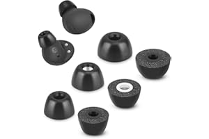 OPODEE Końcówki z pianki z pamięcią kształtu do Samsung Galaxy Buds 2 Pro, bez bólu silikonowych końcówek dousznych, antypoślizgowe wymienne końcówki douszne, pasują do etui ładującego, 3 pary (różne