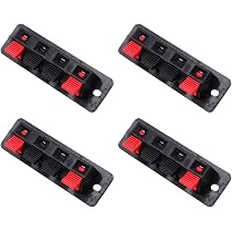 4 Terminales De Altavoz Con Resorte De Empuje, De 68x23 Mm, Para Conexión De Cables Y Altavoces Personalizados