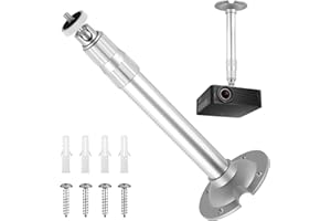 AYHYHLJZJ Support de Plafond Universel en Aluminium pour Mini Projecteur, Inclinaison et Rotation à 360°, Installation Facile et Robuste jusqu'à 5 kg, Idéal pour Bureau, Mur et Plafond