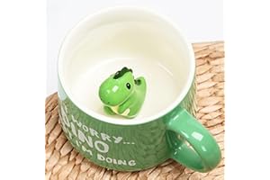 Arawat Dinosaurier Tasse Geschenk 3D Dino Tier Keramik Teetasse 350ml Kaffeetasse Lustiges Sprichwort Tasse Tee Süß Tasse Kaffee Geburtstagsgeschenk für Frauen Freunde