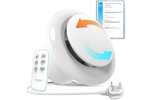 SBONNI Bathroom Extractor Fan 4 Inch / 100mm, Two-Speed, Two-Way Ventilation Fan with 433MHz Remote Control - 2W 130m³/h Powerful Silent Exhaust Fan with IPX4 and Memory Function, Window Wall Ceiling