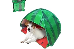 HACRAHO Hundestrandzelt Sonnenschutz, 1 Pack Wassermelone Tragbares automatisches Pop-up Sonnenschutzzelt Sofortiges Sonnendach für Welpen kleine Haustiere, L