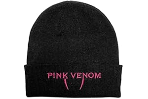 Rock Off officially licensed products Blackpink Bonnet Rose Venom Logo Nouveau Officiel Unisex Noir Size One Size