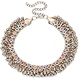 Shining Diva Fashion Latest Stylish Fancy Oxidised Silver Tribal Choker Necklace for Women & Girls (12301np), Multicolour, One Size