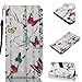 Produktbild Hülle für Huawei P8 Lite 2017, Hancda PU Ledertasche Schutzhülle Brieftasche Magnet 3D Muster Bunt Entwurf Elegant Handyhülle Etui mit Kartenfach Standfunktion Handschlaufe Flip Cover Bookstyle Schale Wallet Case Handytasche für Huawei P8 Lite 2017 5.2 Zoll [Nicht für Huawei P8 Lite 2015/2016] - Schmetterlinge