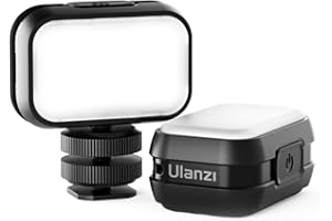 PICTRON VL28 Mini LED Videoleuchte mit 300 mAh Akku und 4 Helligkeitsstufen, Klein Vlog Videolicht für Smartphone/Kamera/Osmo Pocke/DSLR/iPhone/Gopro