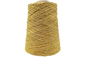 CHICCA BORSE Chicca Tutto Moda Filo da Uncinetto o Ferri 250 gr - 850 mt glitterato per abbigliamento (Oro Brillante)