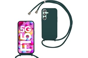 MBSLFY Silikon Handykette für Samsung Galaxy S24 Necklace Hülle mit Band, Verstellbarer Halskette Handyhülle, Handyhülle für zum Umhängen, Case mit Schnur, Dunkel grün