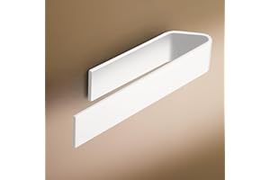 DESIGNFABRIK HAMBURG Designfactory Hamburg towel rail | Self Adhesive towel holder | towel rail for bathroom and kitchen | 22 cm | Modern design | Matt White