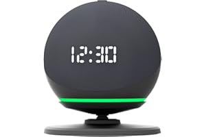 AOKICASE Per Amazon Echo Dot 4 / Echo Dot 5 supporti regolabile a 360° con gestione dei cavi integrata, non sono necessarie viti, accessori per altoparlanti (Per Amazon Echo Dot 4 / Echo Dot 5, nero) A355