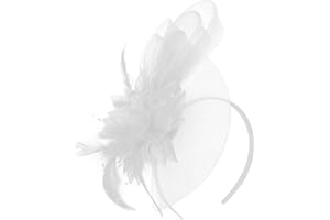 Caprilite Flower Wedding Races Party Fascinator Net Hat and Feathers