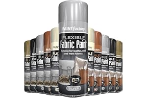 AlezyB 1 x Flexible Fabric Silver 200ml, Spray Paint Leather Vinyl Textile Clothes Fast Drying