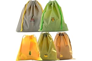 RDNKVB 5pcs Sac à cordon étanche sac à cordon sac de rangement de bagagessac à linge sale pour enfantssac à cosmétiquessac de rangement avec cordon de serrage