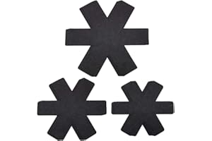 BYKITCHEN Pots and Pans Protectors, Set of 12 and 3 Different Size, Black Pot Dividers Pads/Stacking Pan Protectors/Felt Pan Separators Pads for Protecting and Separating Pots and Pans