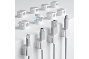 Porta Cavi, RCIDOS 12 Pezzi Organizer Cavi Cable Management Organizer Scrivania Porta Cavo Comodino Fermacavi Per Hdmi Usb Cavo Audio Scrivania Comodino