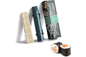 NHPY 2 Pièces Sushi Maker, Appareil A Sushi, Set À Sushi Se Compose d'un Natte Sushi Et d'un Set De Rouleaux De Sushi. Kit De Sushi Facile À Utiliser pour Les Débutants Et Les Professionnels