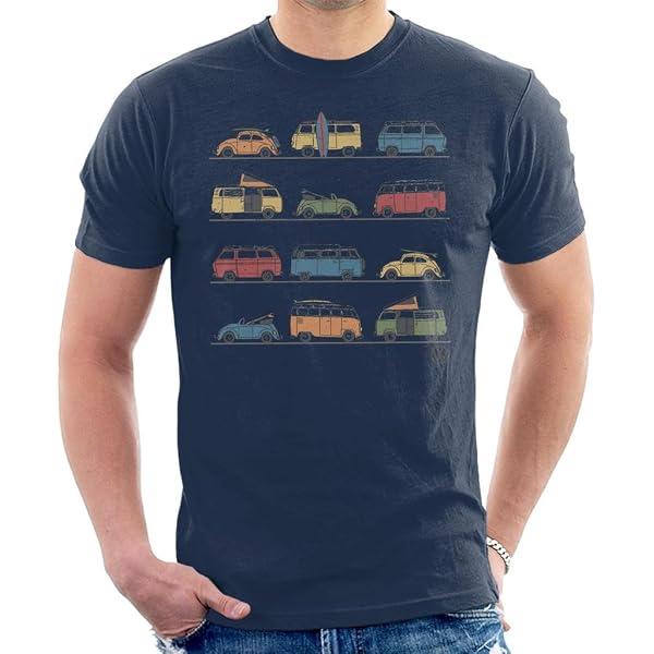 Volkswagen Camper Doodle T-Shirt Uomo - Maglia Ufficiale Con Design Originale
