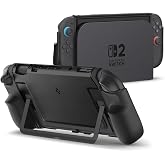 Spigen Nintendo Switch 2 ile Uyumlu Kılıf Dual Grip Stand &ouml;zellikli Siyah - ACS09310 (Spigen TR Garantili) | Ultra hafif tutu