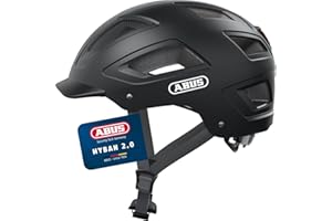 ABUS Hyban 2.0 city helmet - bike helmet with rear light, ABS hard shell, good fit - for men and women