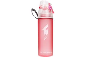 QSHARE Bouteille d'eau de brouillard,Sport Gourde de pulvérisation pour l'hydratation et le refroidissement de sport en plein air avec la conception serrure de brume 550ml Gourde pour Camping Cyclisme
