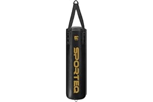 Sporteq Dyno Heavy Filled Punch Bag 3FT, 4FT & 5FT for All Ages & Genders | Boxing Martial Arts Kickboxing Muay Thai Karate | Home & Commercial Gym Use