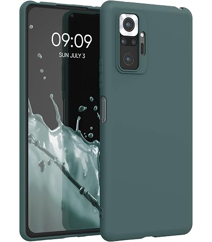 Kwnobile Handyhülle Für Xiaomi Redmi Note 10 Pro – Holz-Optik Mit Kompass, TPU-Rahmen, Dunkelbraun