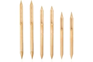 Tenare 6 Pcs Bamboo Reed Pens Double Head Hard Bamboo Pen Back to School Supplies Polymer Clay Tool Pottery Ceramic Shaping Tools for DIY Pottery Ceramics Clay Sculpture, Small, Medium, Large