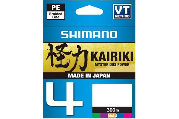 Shimano 4-strängad flätad Kairiki 4 flerfärgad 300 m - D.0,13 mm - R.7,4kg - LDM64TE1013030M