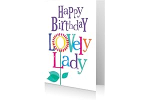 DANILO PROMOTIONS LTD Official Brightside Greeting Card, Happy Birthday Lovely Lady