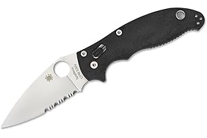 Spyderco C101GPS2 - Coltello Tascabile Manix 2 Combo Edge G-10, Colore: Nero