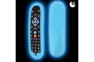 HYDREAM Custodia in Silicone Compatibile con Sky Q Telecomando EC202 / EC201 Smart TV Vocale Telecomando Guscio per Sky Q Voice Remote Protettiva Cover Antiurto Anti-Scivolo Cassa Copertura(Blu Fluorescente)